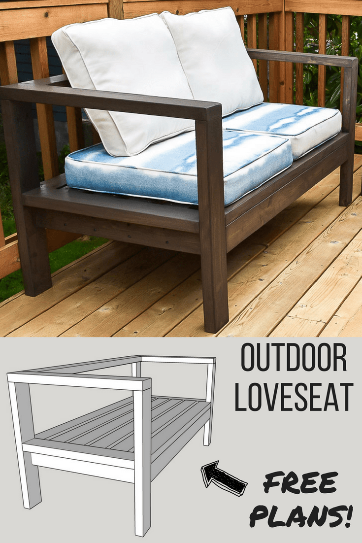DIY Outdoor Loveseat and Sofa - The Handyman s Daughter