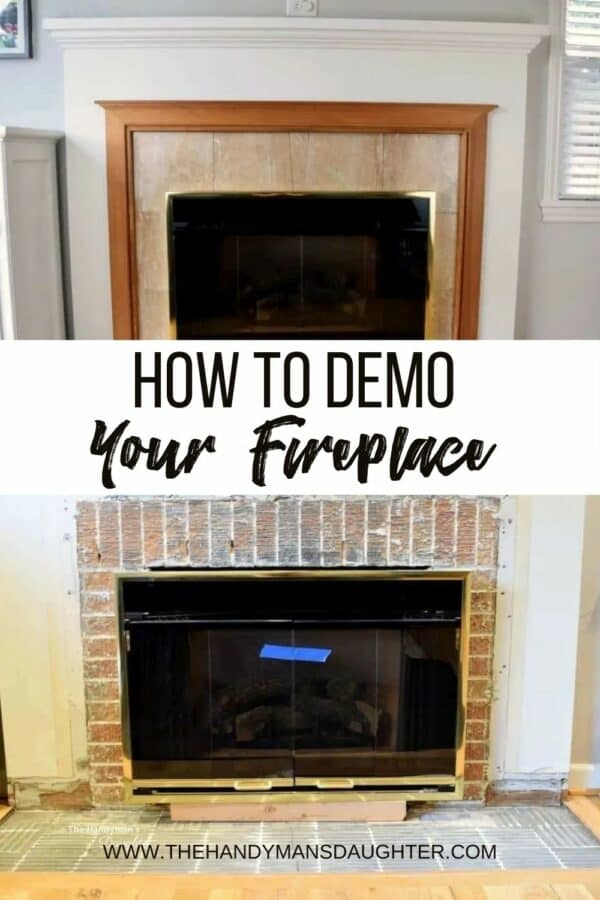 Fireplace Demolition Day! - The Handyman's Daughter