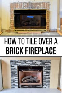 How to Tile a Fireplace (even if it's brick!) - The Handyman's Daughter