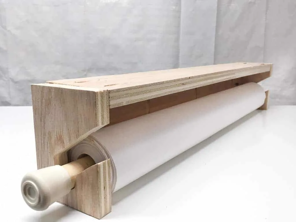 Paper Roll Dispenser and Cutter - Long 18 Roll Paper Holder - Great  Butcher Paper Dispenser, Wrapping Paper Cutter, Craft Paper Holder, Vinyl  Roll