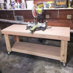 Easy DIY 2x4 Workbench with Storage - The Handyman's Daughter