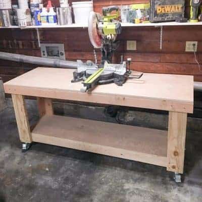 Easy Diy 2x4 Workbench With Storage - The Handyman's Daughter