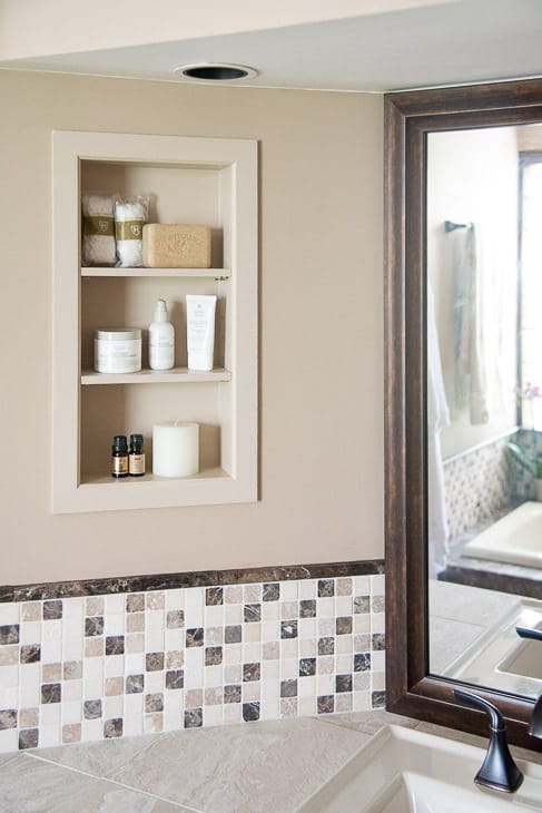 Recessed Float Shelves Niche - Rustic - Bathroom - New York - by