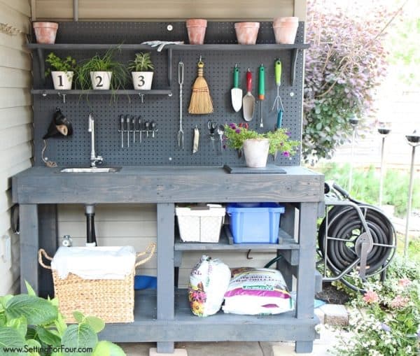 20 DIY Potting Bench Ideas for Your Garden The Handyman's Daughter