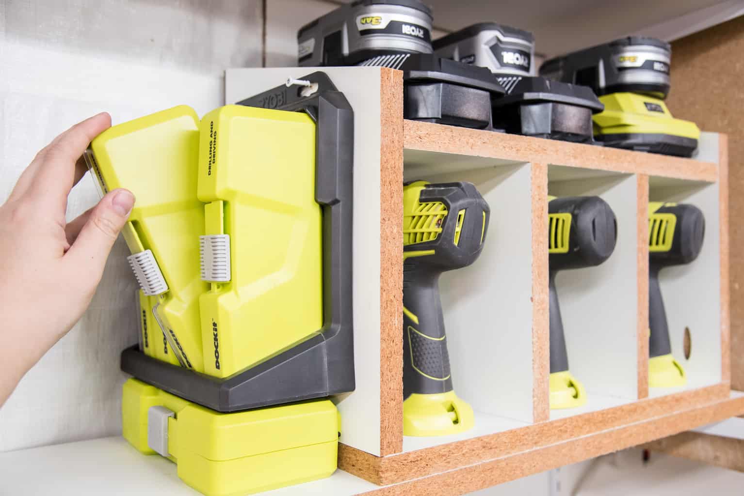 Easy DIY Cordless Drill Storage Rack The Handyman's Daughter