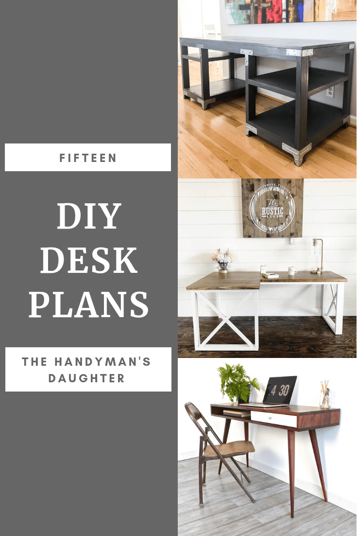 DIY Storage Desk For Home Office --Building Plans and Tutorial