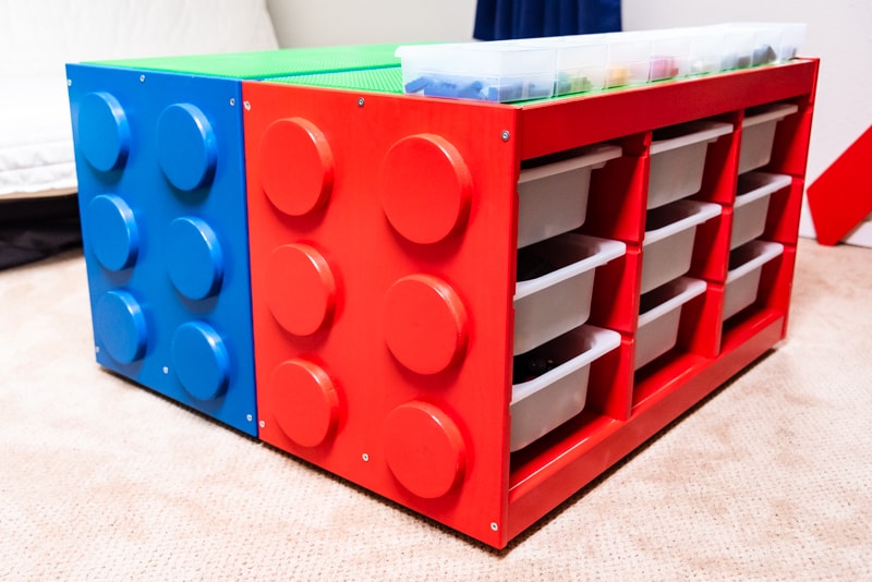 lego table with storage drawers