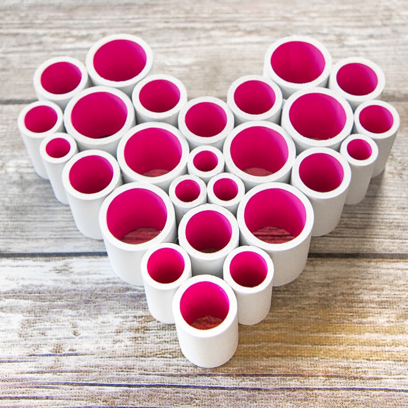 PVC Pipe Project - Valentine's Day Heart - The Handyman's 