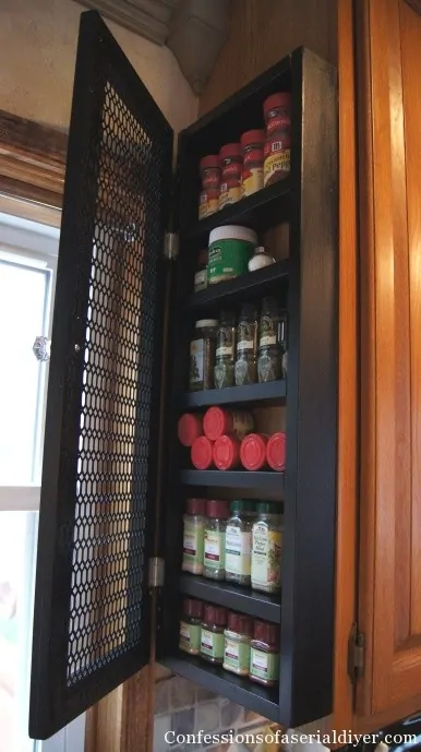 Kitchen Fun With My 3 Sons - DIY spice shelf under cabinets! What