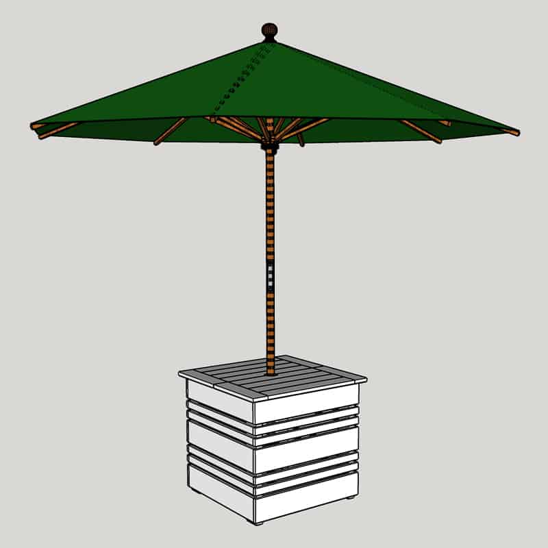 Diy Umbrella Stand Side Table With Free Plans The Handyman S Daughter