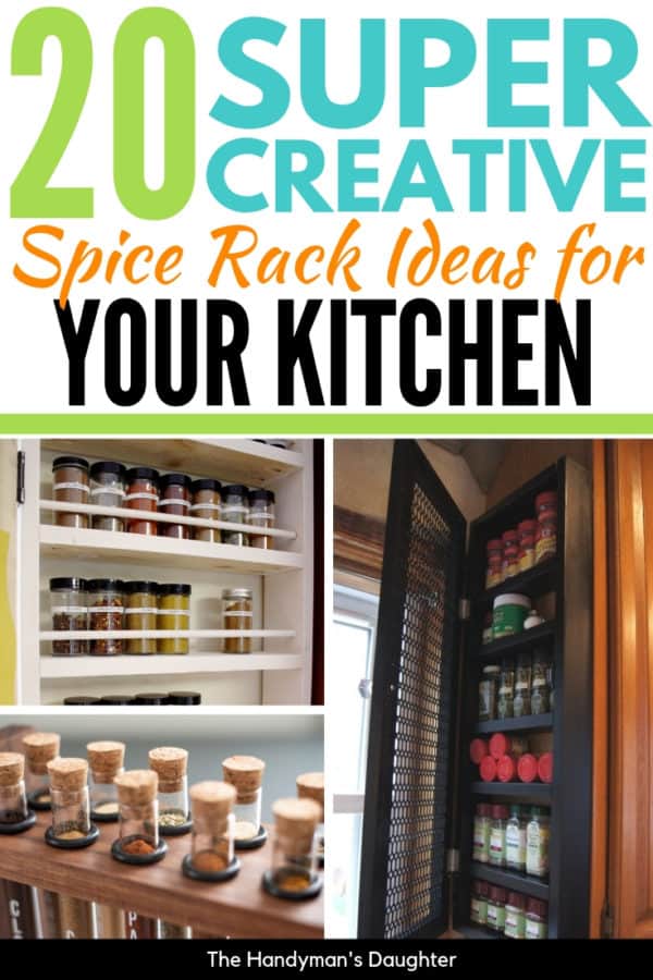 20 Genius Spice Rack Ideas For Your Kitchen - The Handyman's Daughter