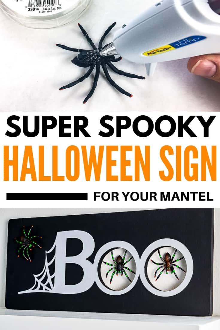 DIY Halloween Spider Decoration for your Mantel - The Handyman's Daughter