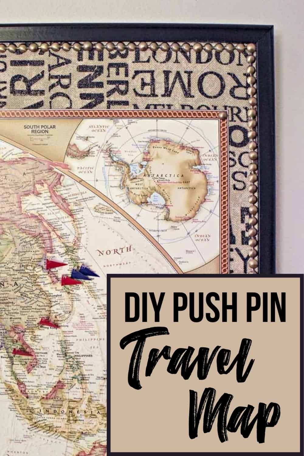 DIY Push Pin Travel Map Pin 1 