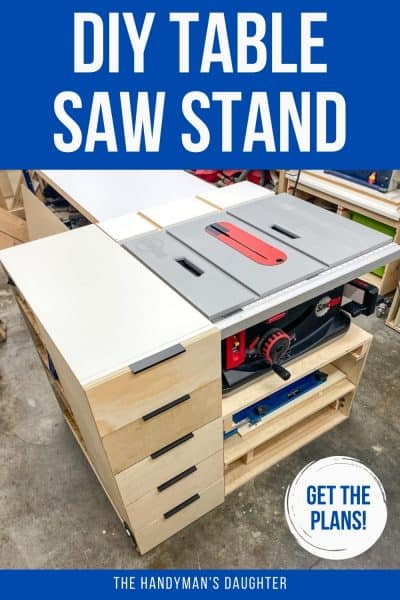 DIY Table Saw Stand with Plans - The Handyman's Daughter