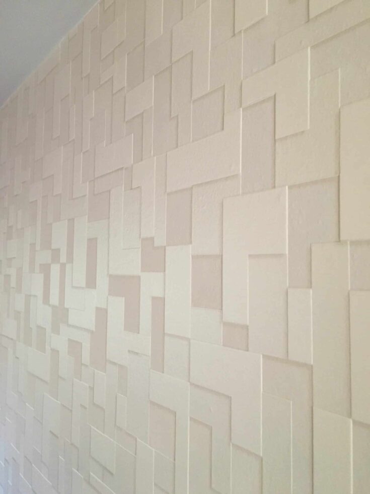 Textured Wallpaper Accent Wall - Master Bedroom Update - The Handyman