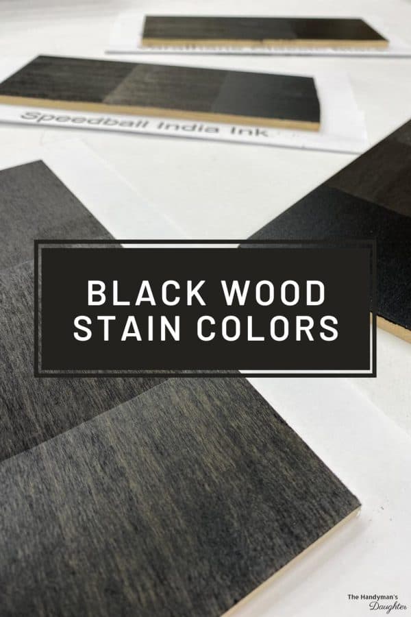 Black Wood Stain Color Comparison Test - The Handyman's Daughter