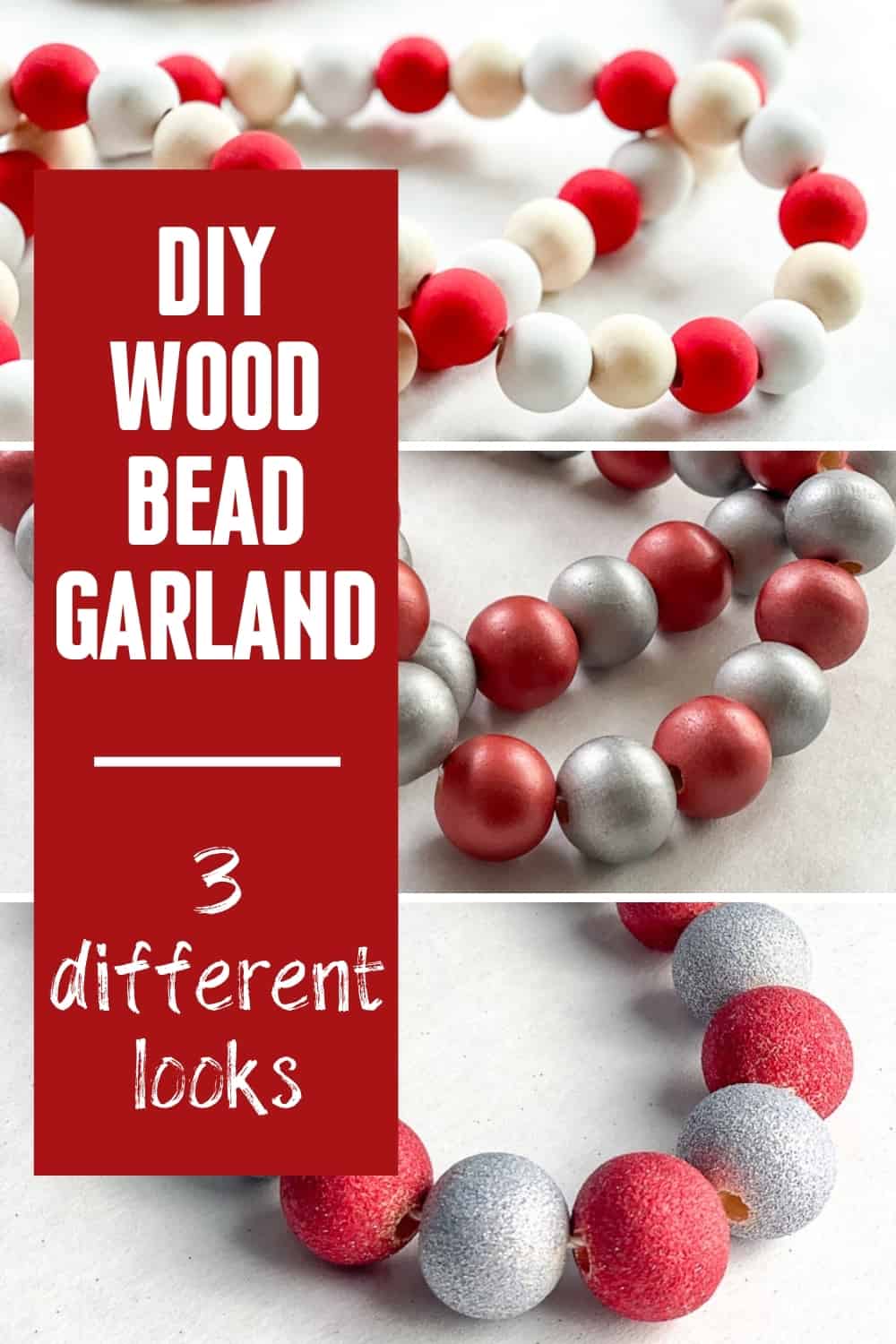 DIY Painted Wood Bead Garland