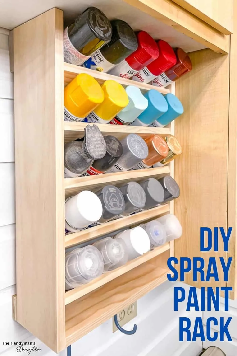 DIY Wooden Paint Storage Rack, Craft Paint Holder, Easy Assembly