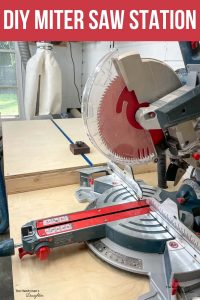 DIY Miter Saw Station with Plans - The Handyman's Daughter