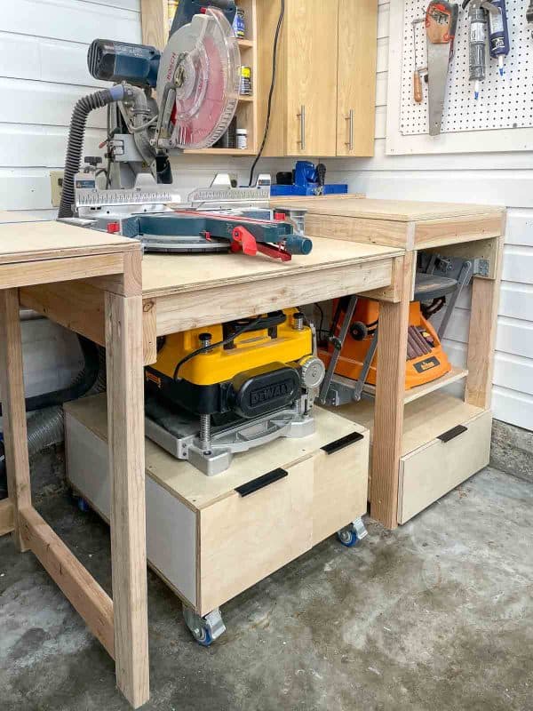 Easy DIY Planer Stand with Storage - The Handyman's Daughter