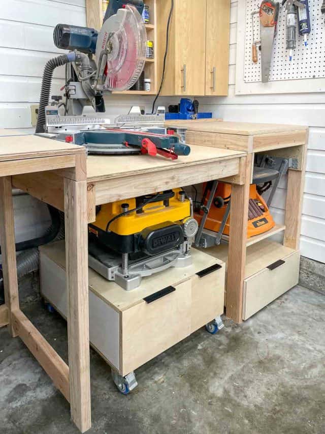 7 DIY Miter Saw Table Plans for your Workshop - The Handyman's Daughter