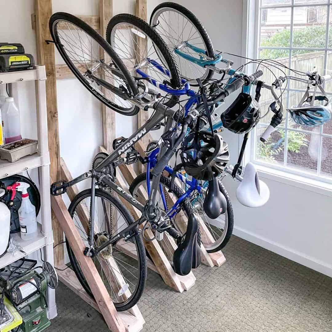 10 Smart DIY Bike Rack Ideas for your Garage - The Handyman's Daughter