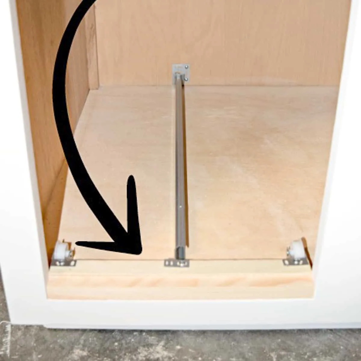 How to Add a Pull Out Trash Can to a Cabinet - The Handyman's Daughter