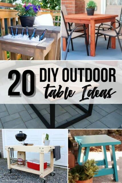 20 Diy Outdoor Table Ideas For Your Deck Or Patio - The Handyman's Daughter