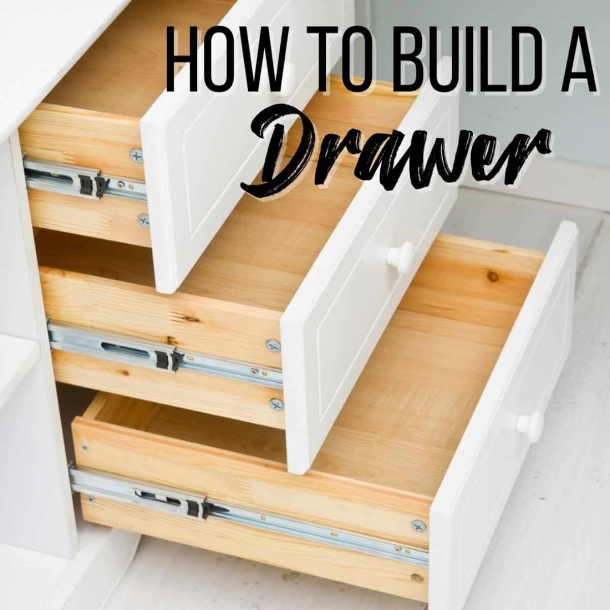DIY Wood Pull Out Tray Drawer Box Kitchen Cabinet Organizer