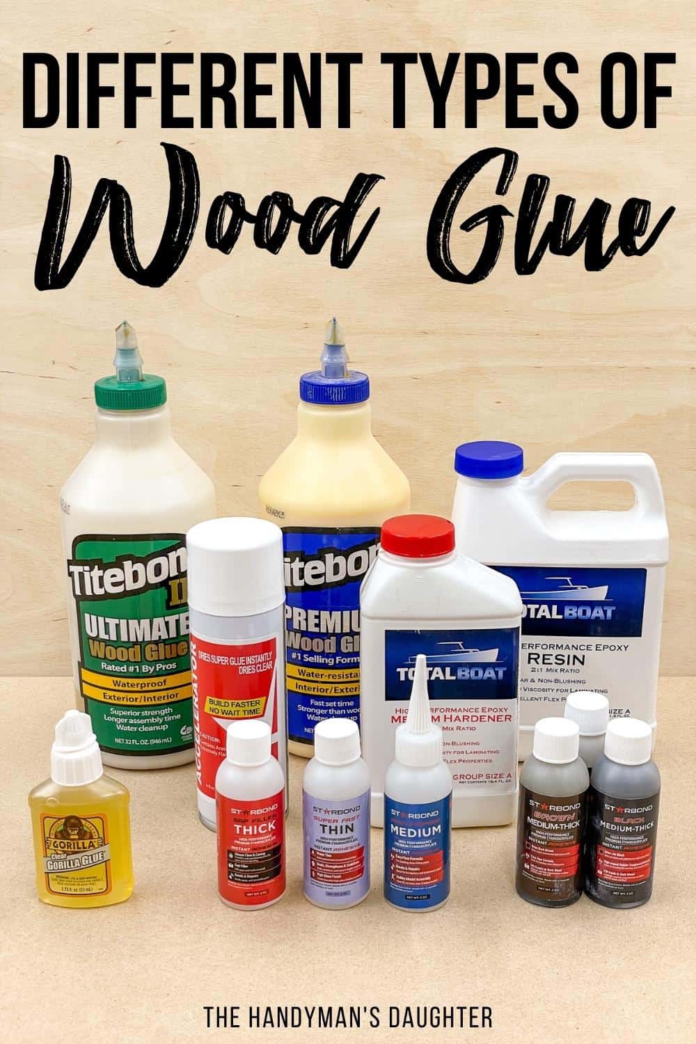 what does wood glue not stick too?