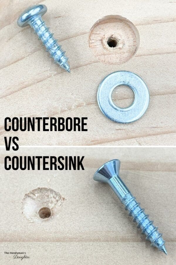 Countersink vs Counterbore The Handyman's Daughter