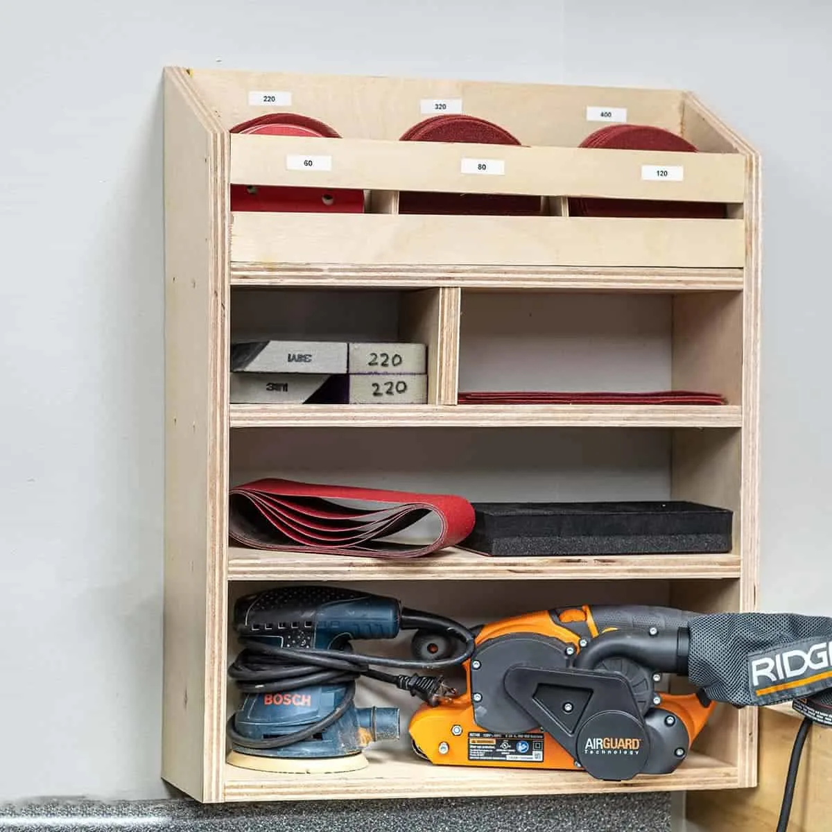 DIY Tool Stand with Sander Lift - The Handyman's Daughter