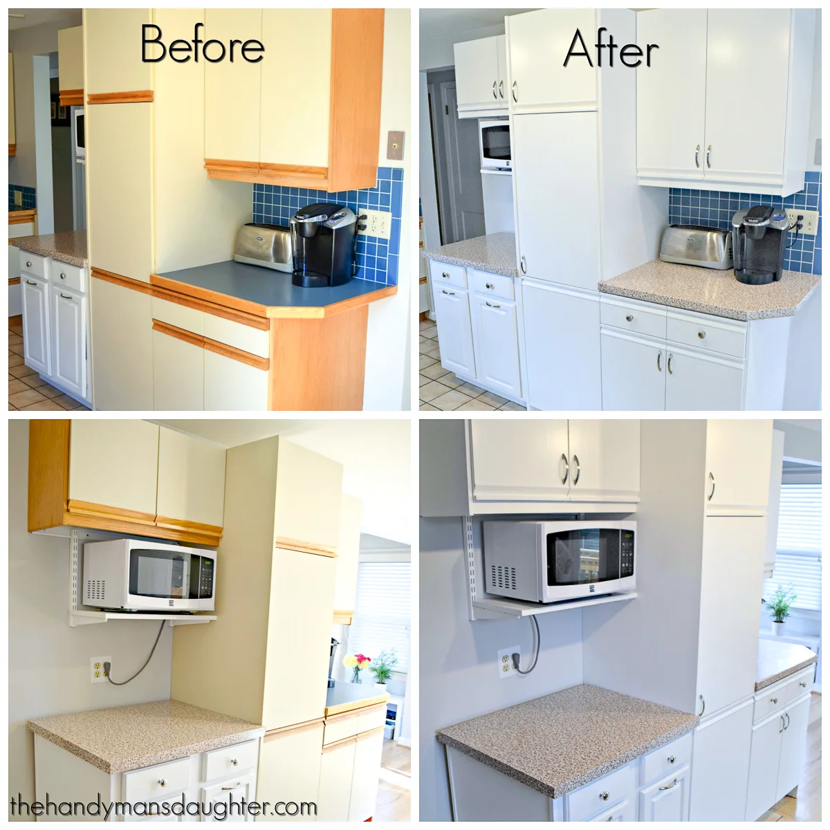 How To Update Old Built Ins Cabinets and Shelves - H2OBungalow