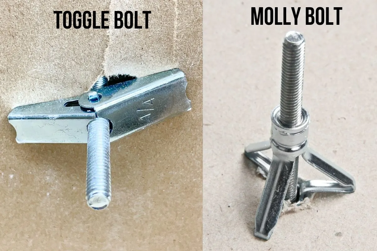 How to Install Drywall Anchors, Molly Bolts and Toggle Bolts