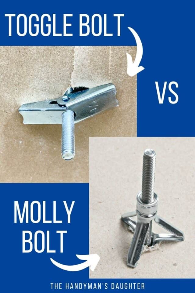 Molly Bolts vs Toggle Bolts Which Should I Use? The Handyman's Daughter