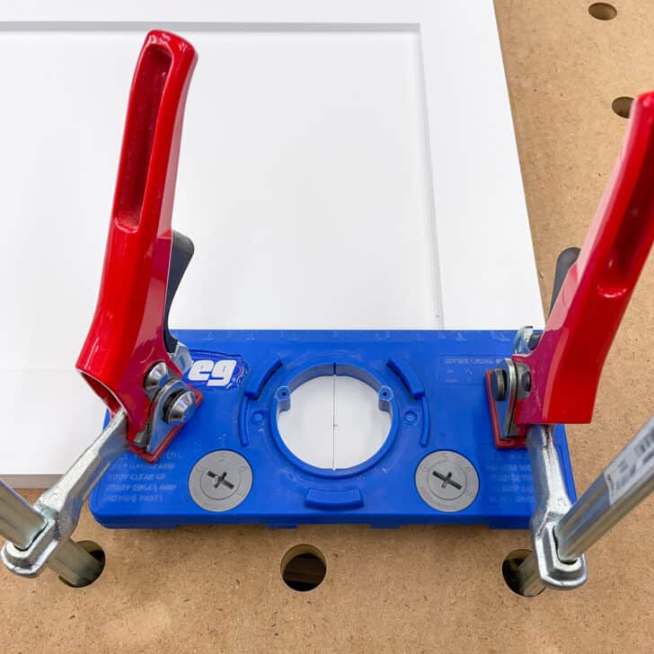 Cabinet door hinge jig