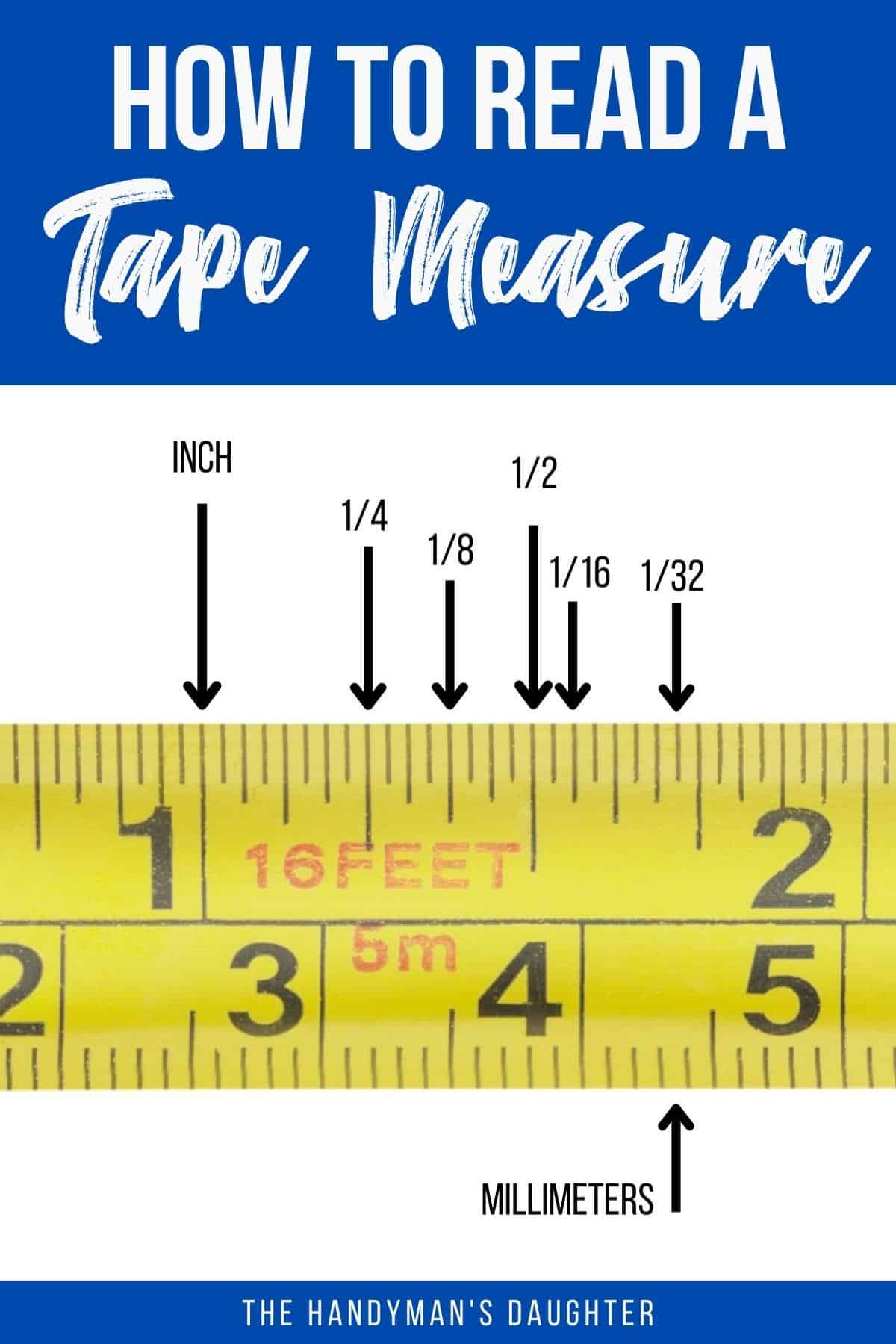 How To Read A Tape Measure - The Handyman's Daughter