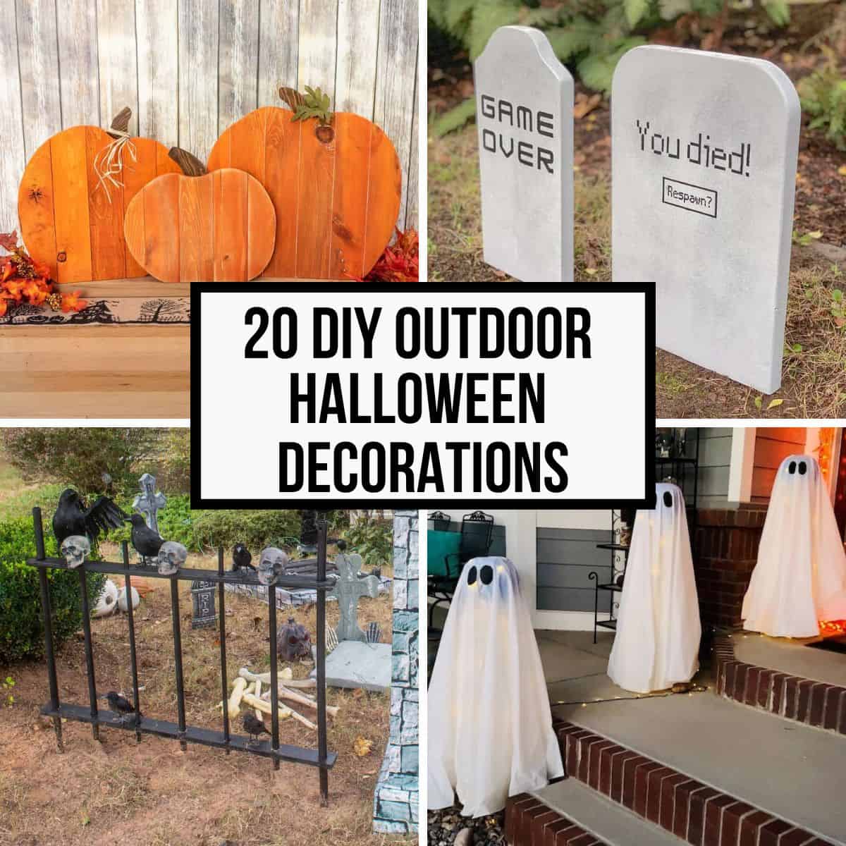 20 Fun Or Scary DIY Outdoor Halloween Decorations The Handyman s Daughter