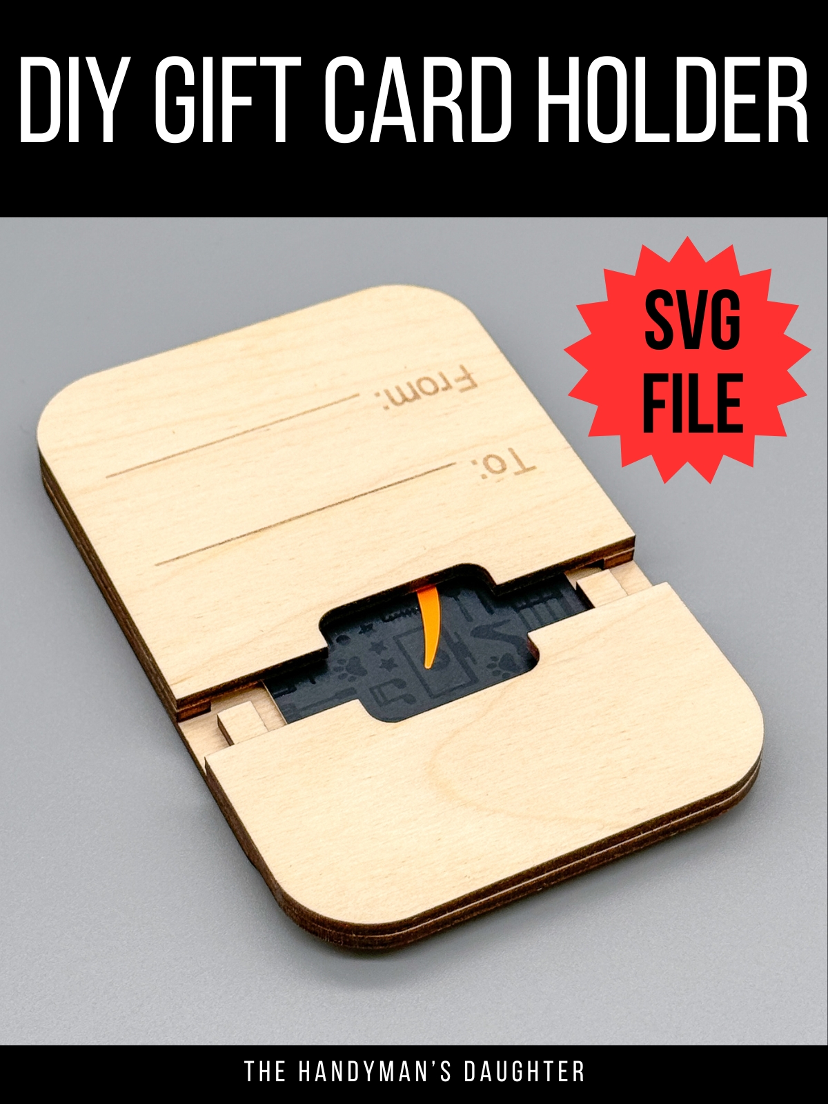 DIY gift card holder with SVG file