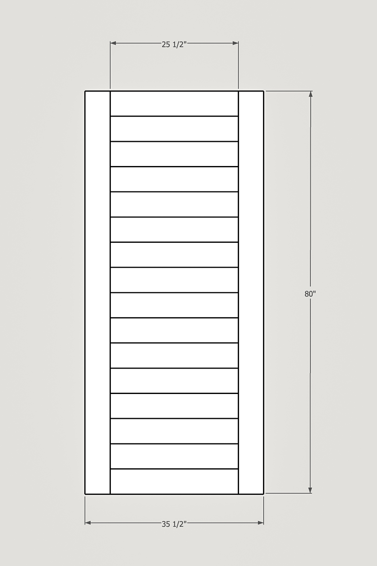 sketchup model of shed door with dimensions