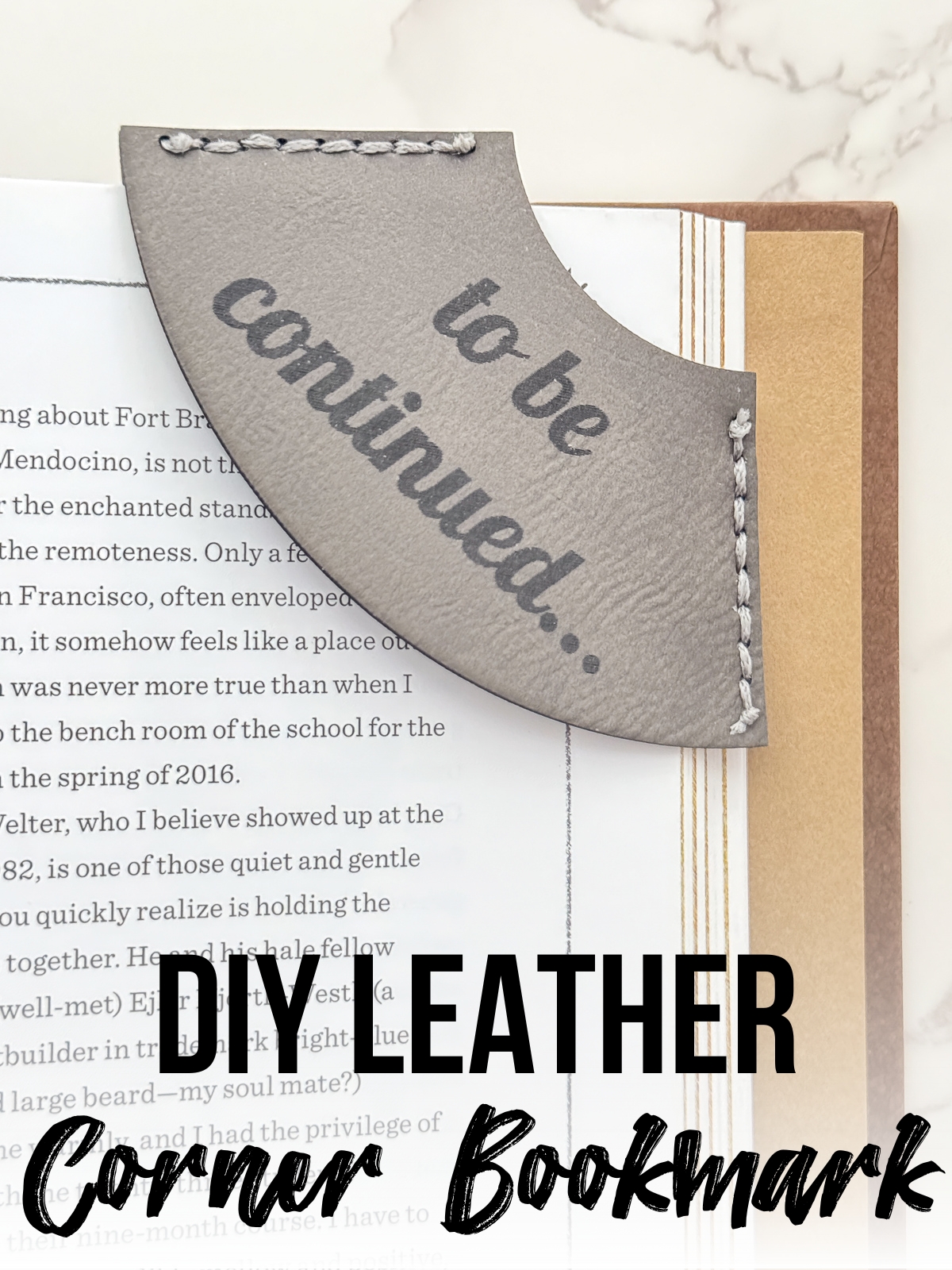 DIY Leather Corner Bookmark