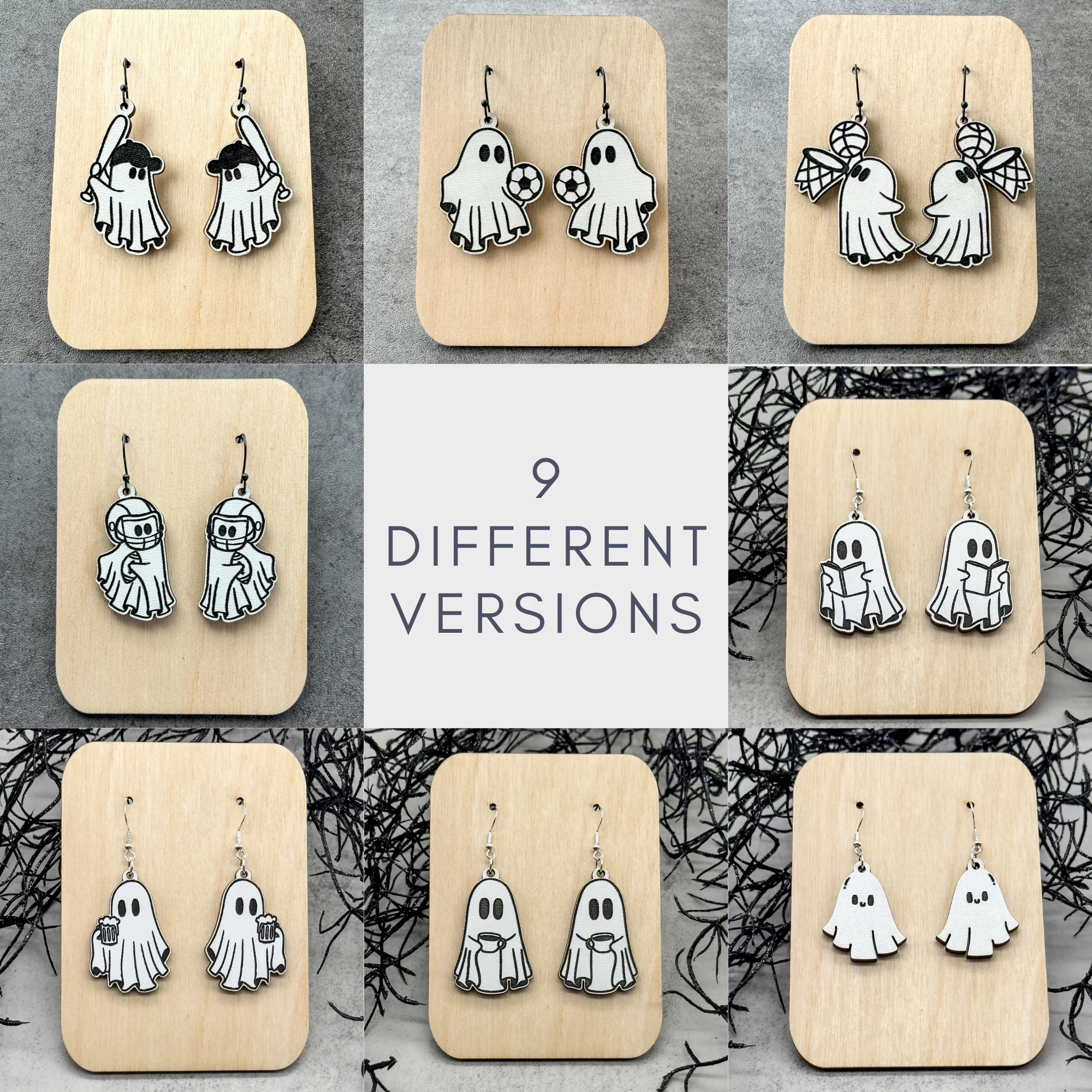 9 different ghost earring file options