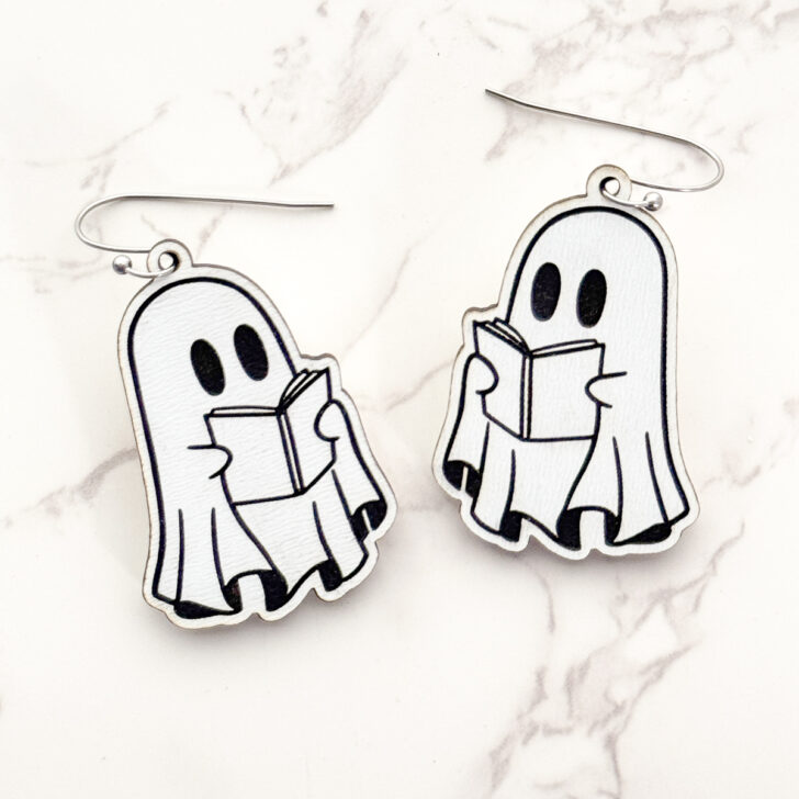 DIY ghost earrings