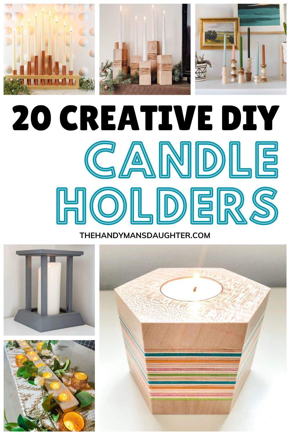 20 creative DIY candle holders collage