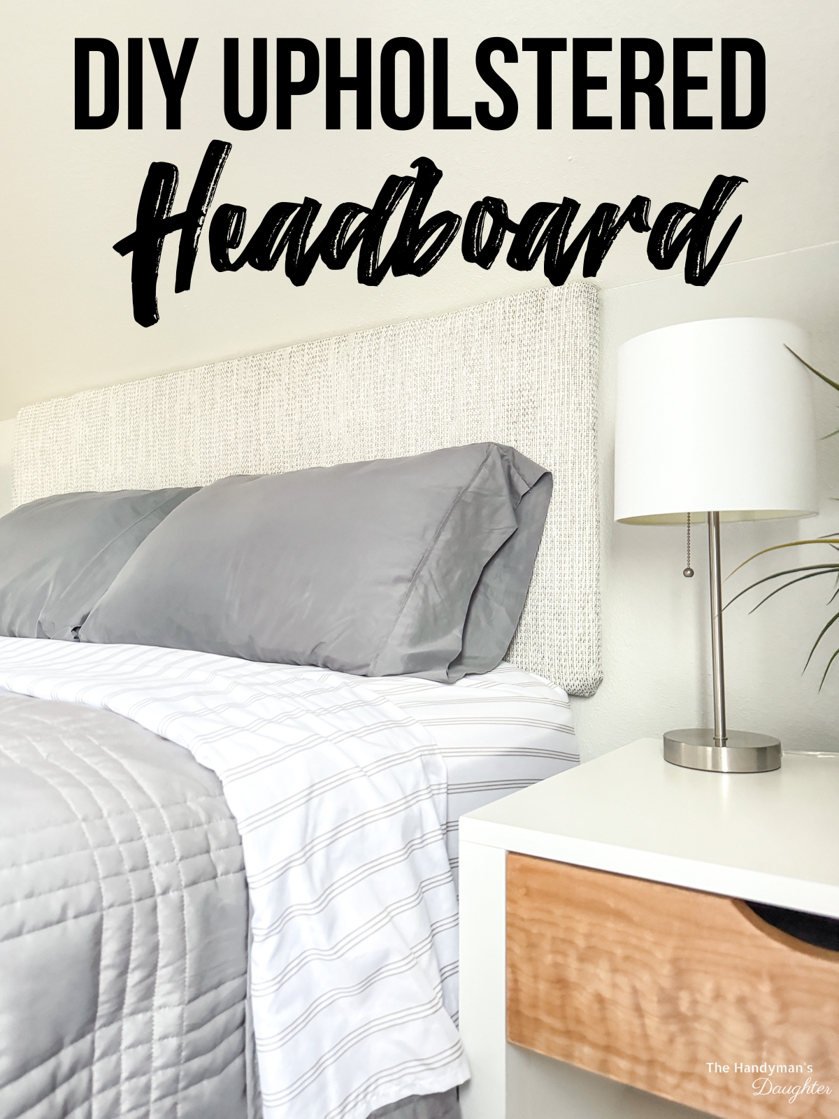 DIY upholstered fabric headboard