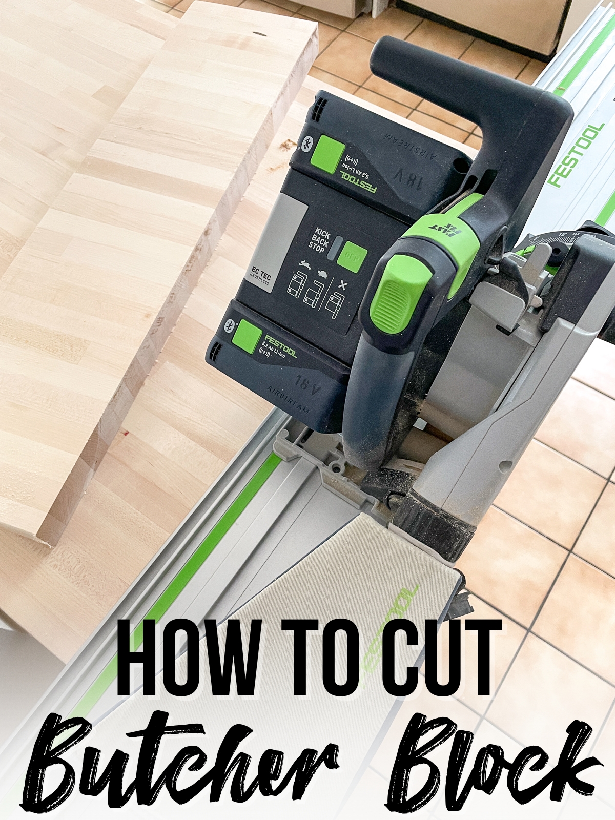 how to cut butcher block