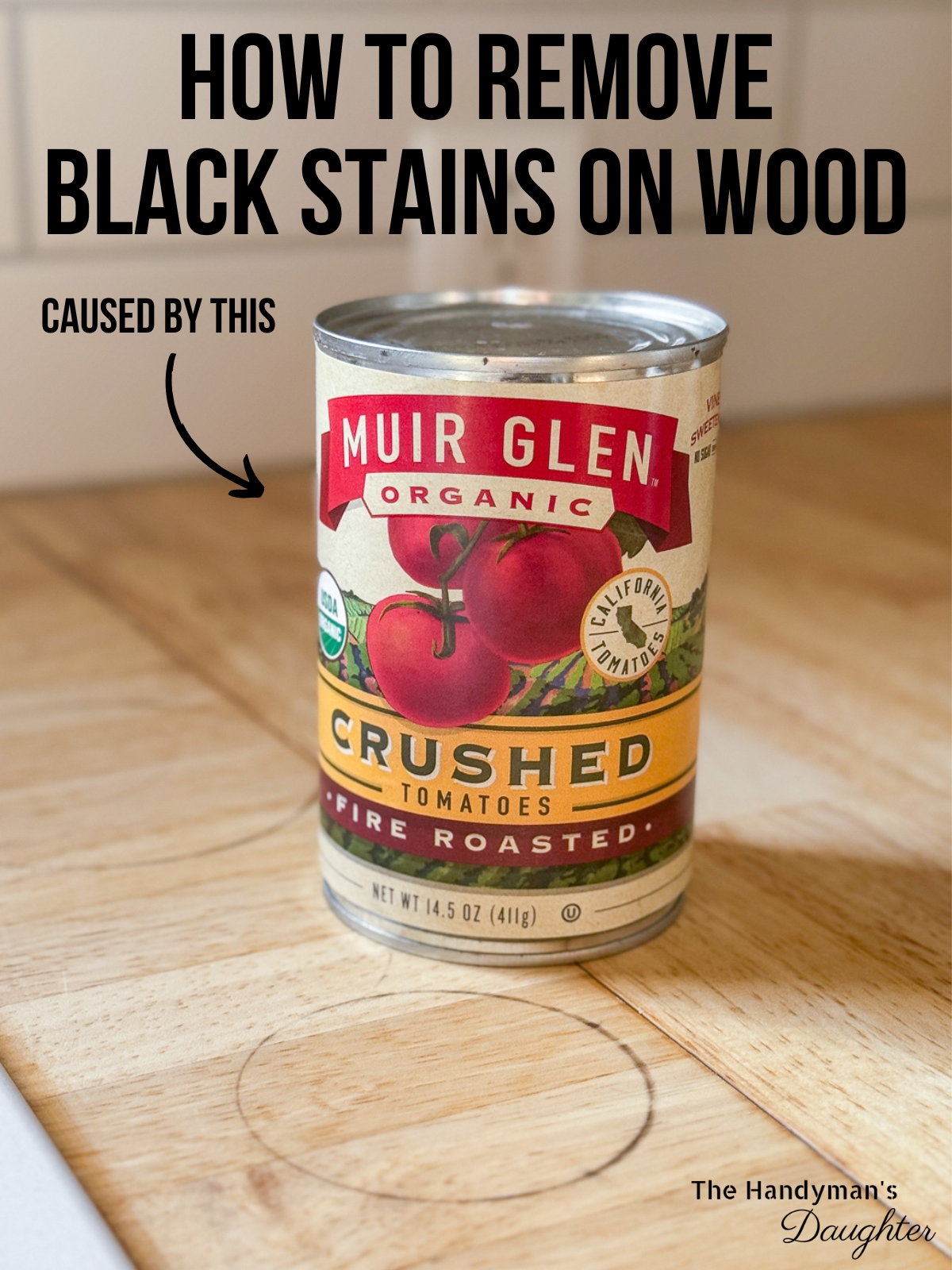 how to remove black stains on wood