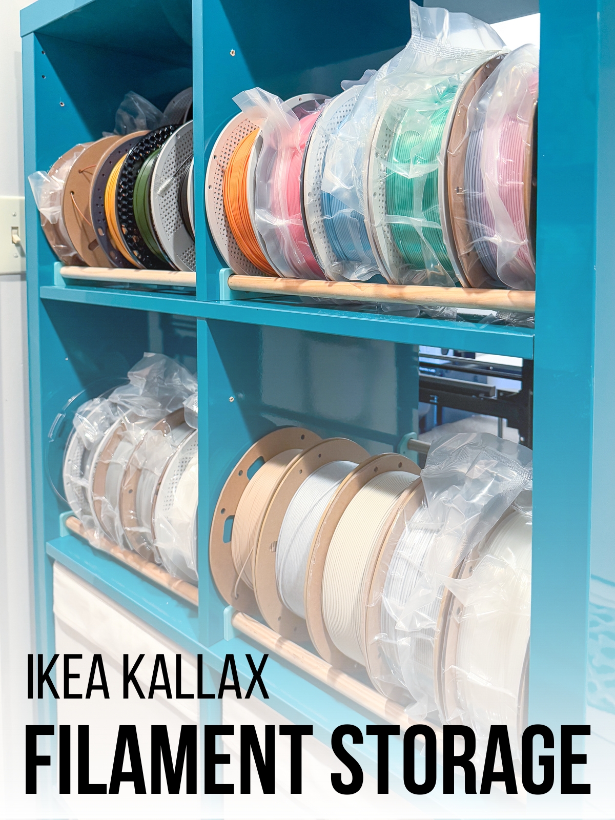 IKEA Kallax filament storage racks