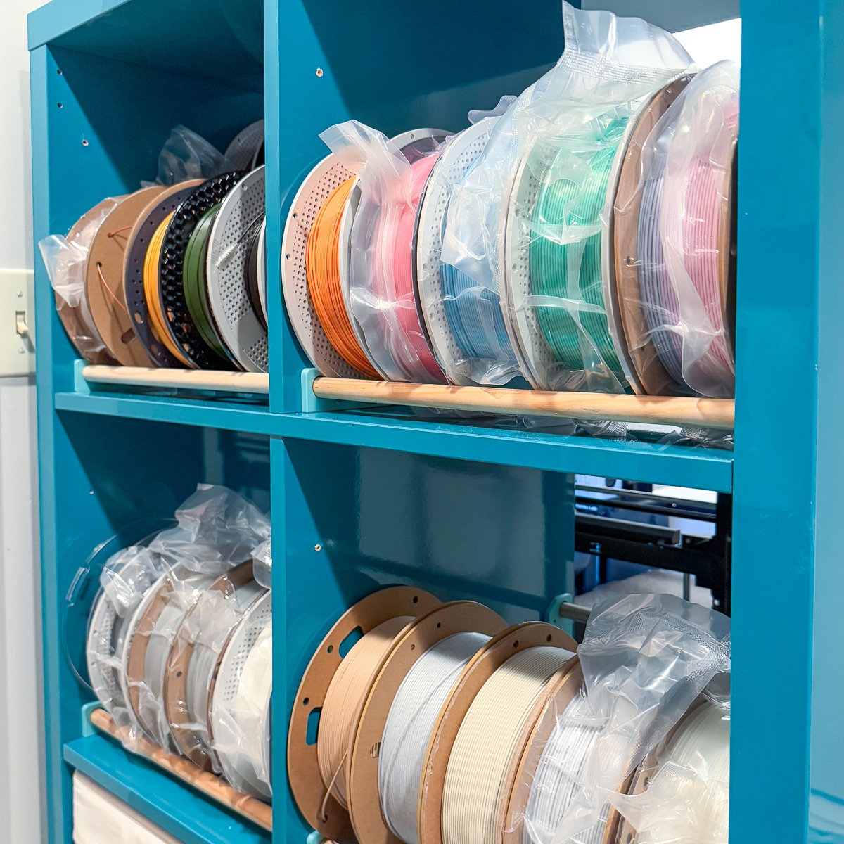 IKEA Kallax filament storage racks